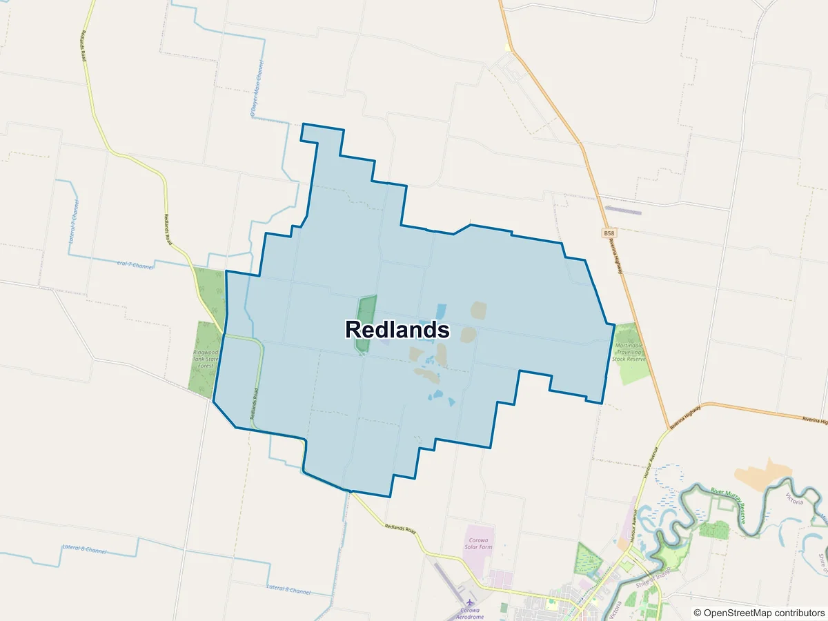 Map of Redlands, NSW, Australia