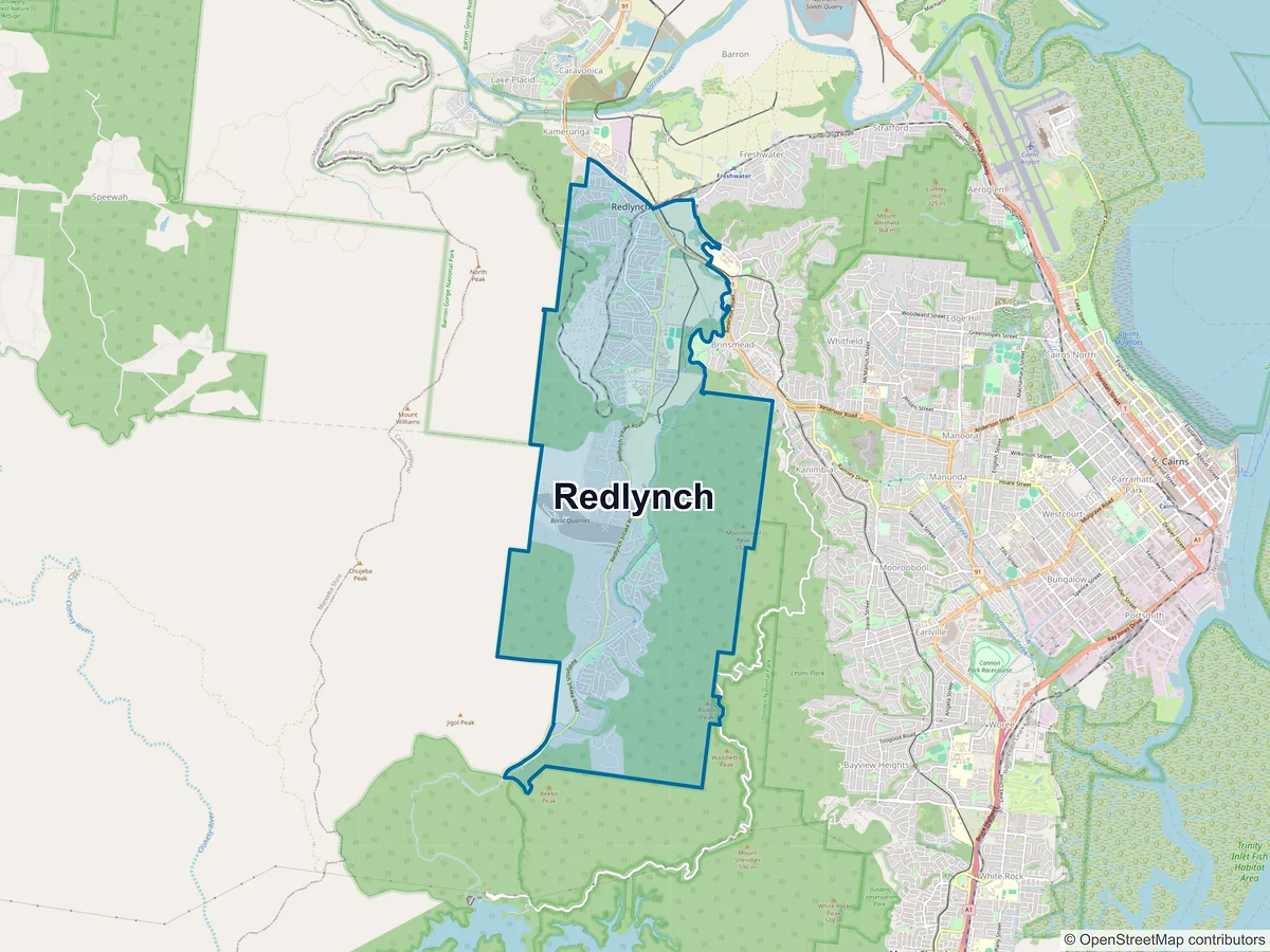 Map of Redlynch, QLD, Australia