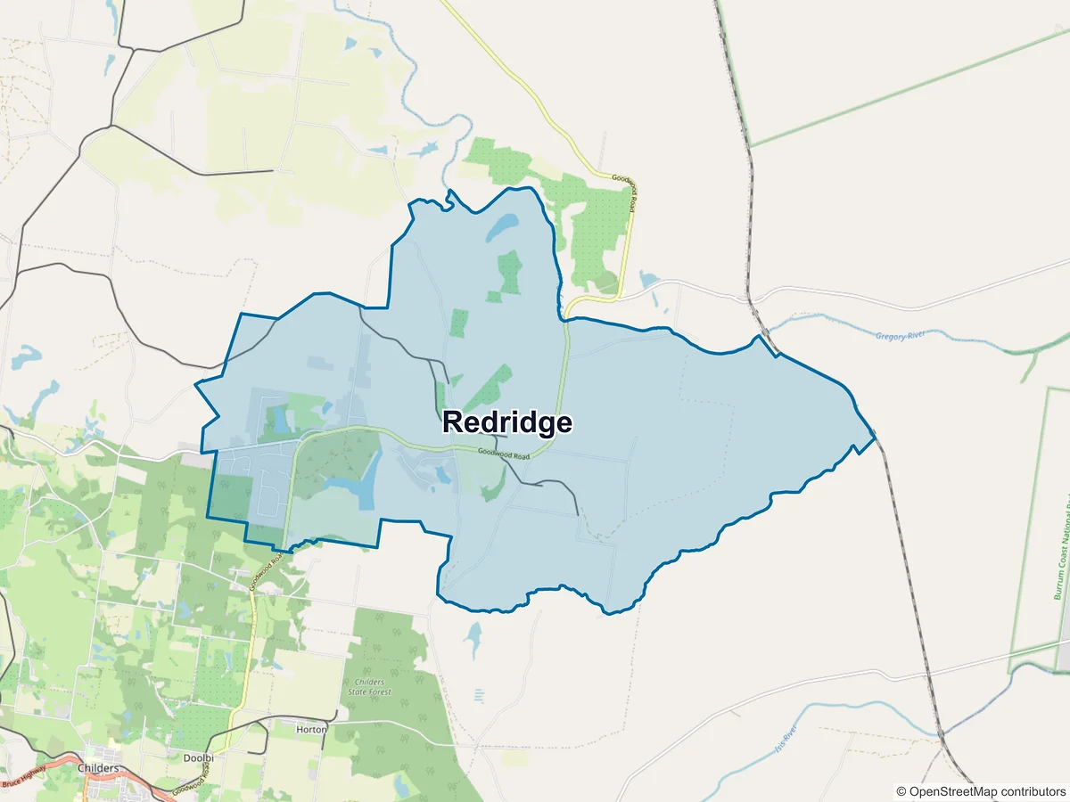 Map of Redridge, QLD, Australia