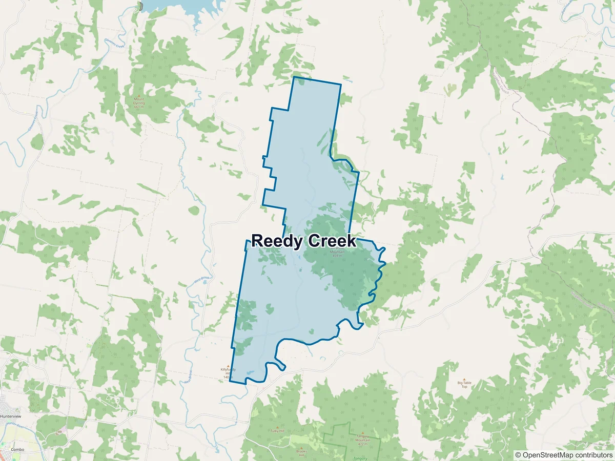 Map of Reedy Creek, NSW, Australia