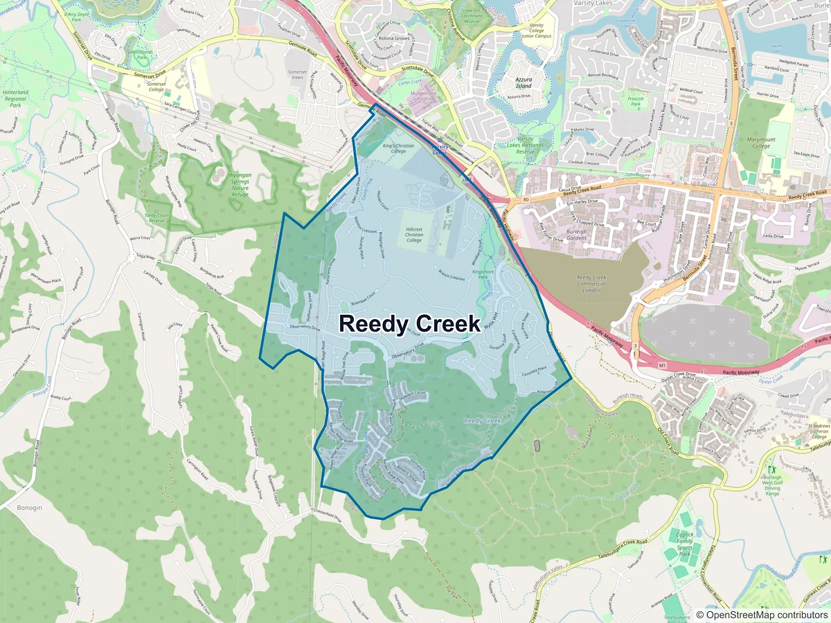 Map of Reedy Creek, QLD, Australia