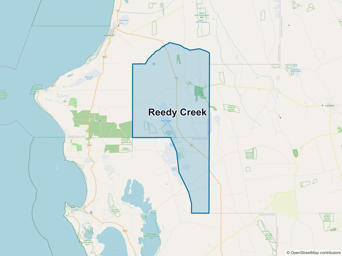 Map of Reedy Creek, SA, Australia