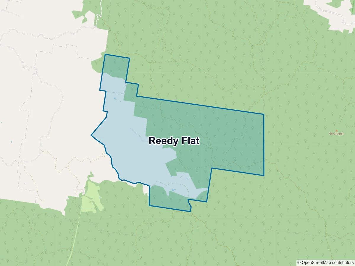 Map of Reedy Flat, VIC, Australia
