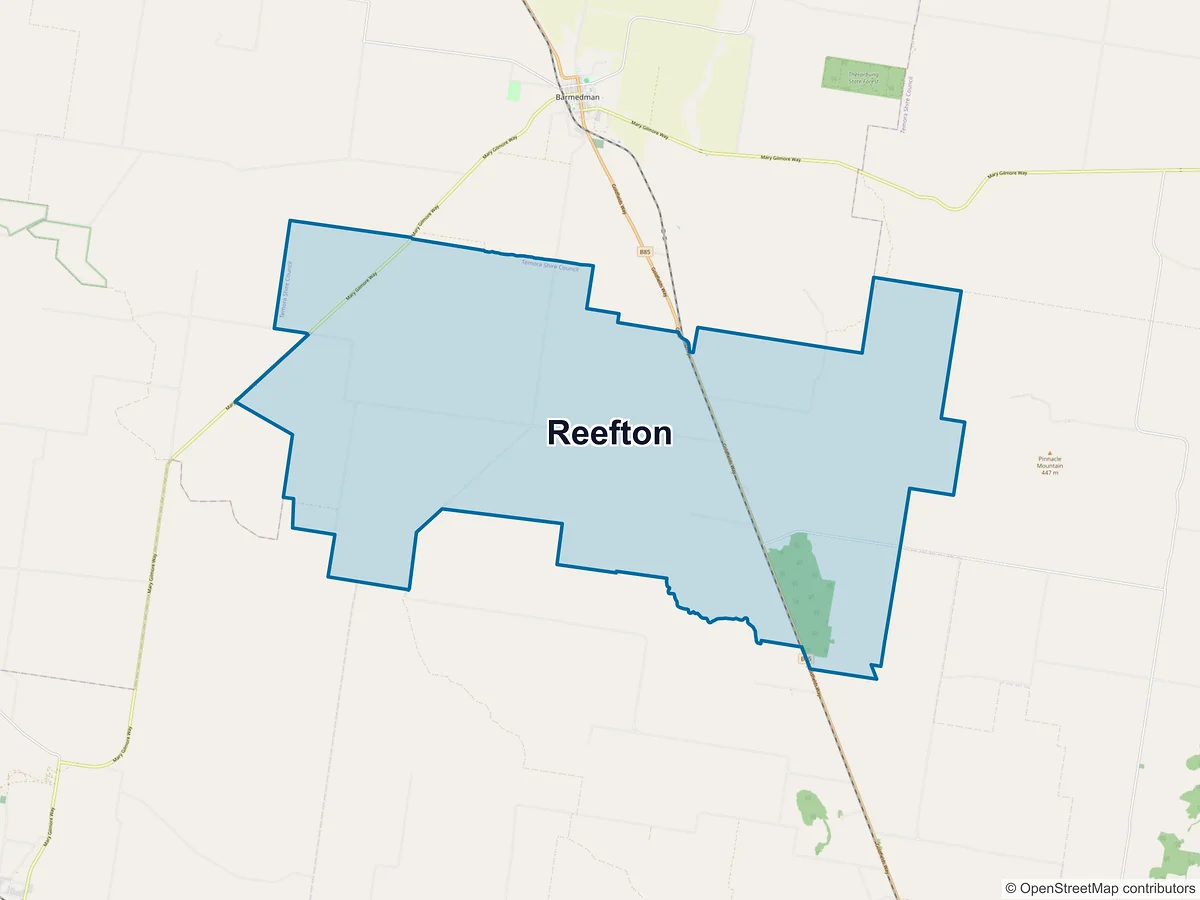 Map of Reefton, NSW, Australia