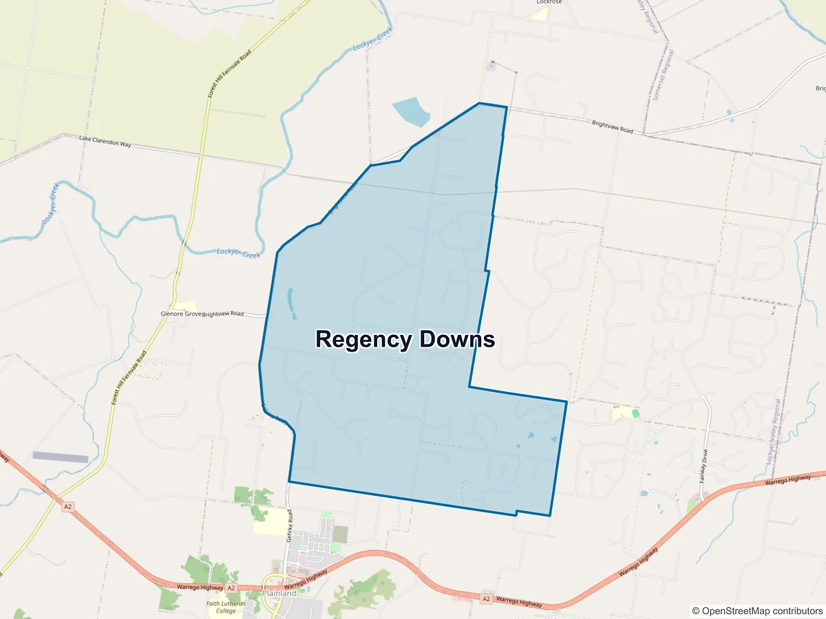 Map of Regency Downs, QLD, Australia