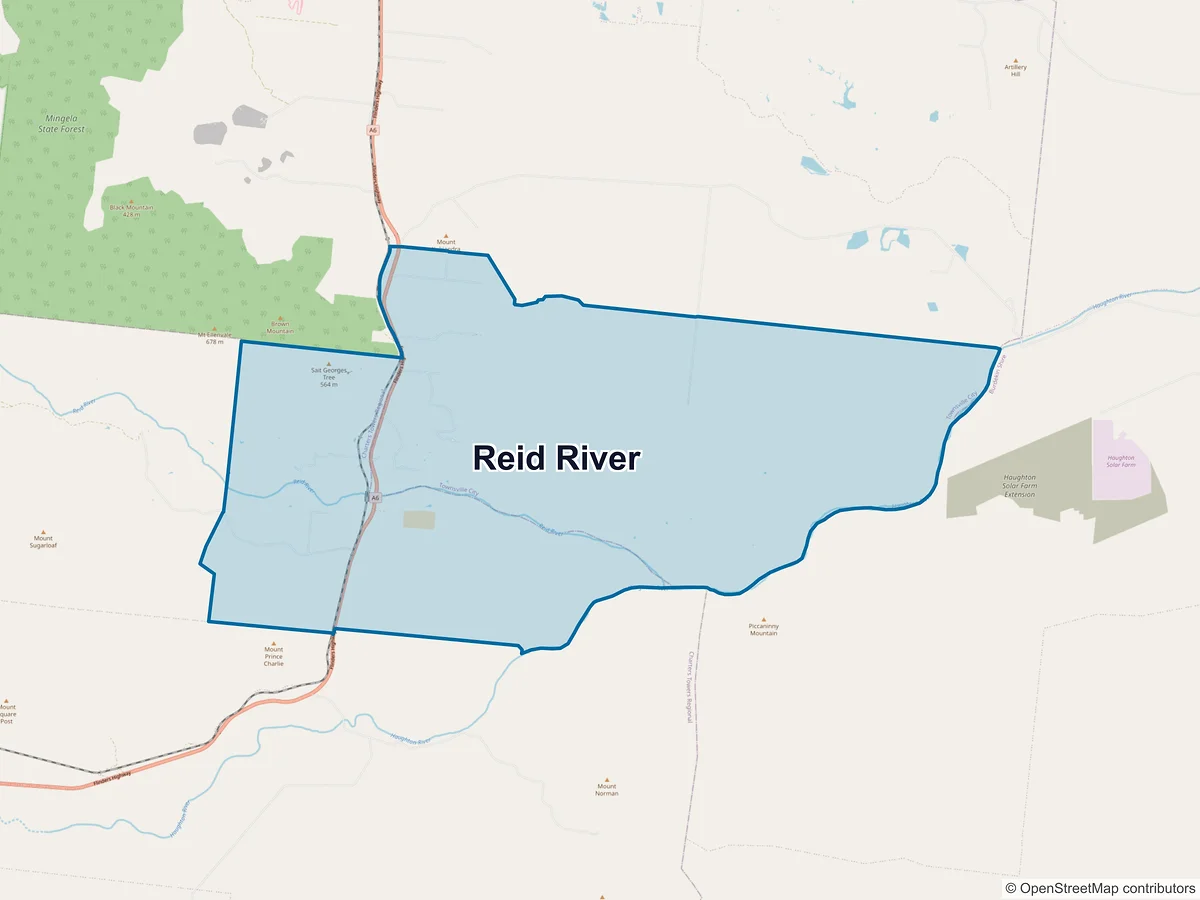 Map of Reid River, QLD, Australia