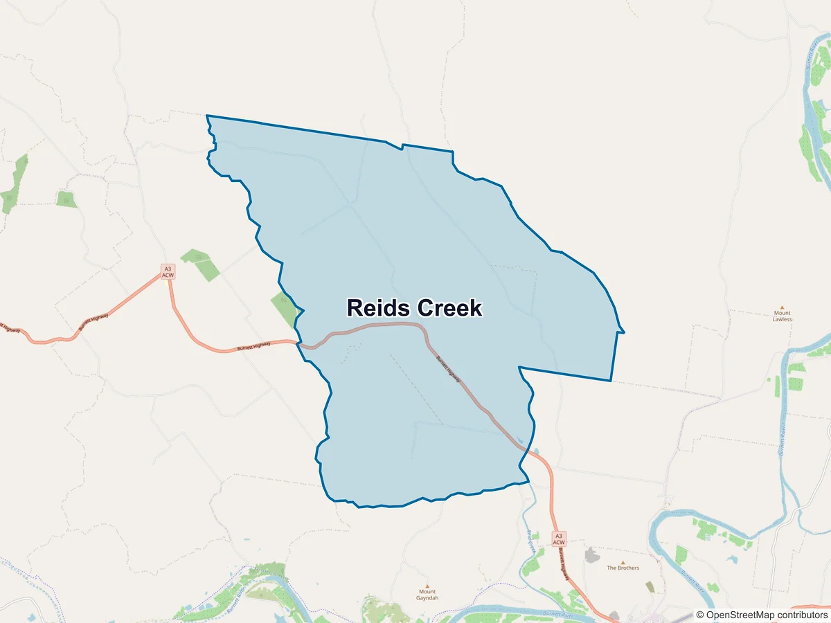Map of Reids Creek, QLD, Australia