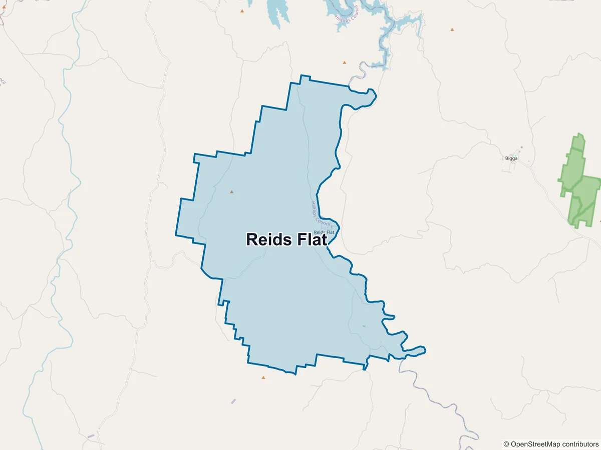 Map of Reids Flat, NSW, Australia