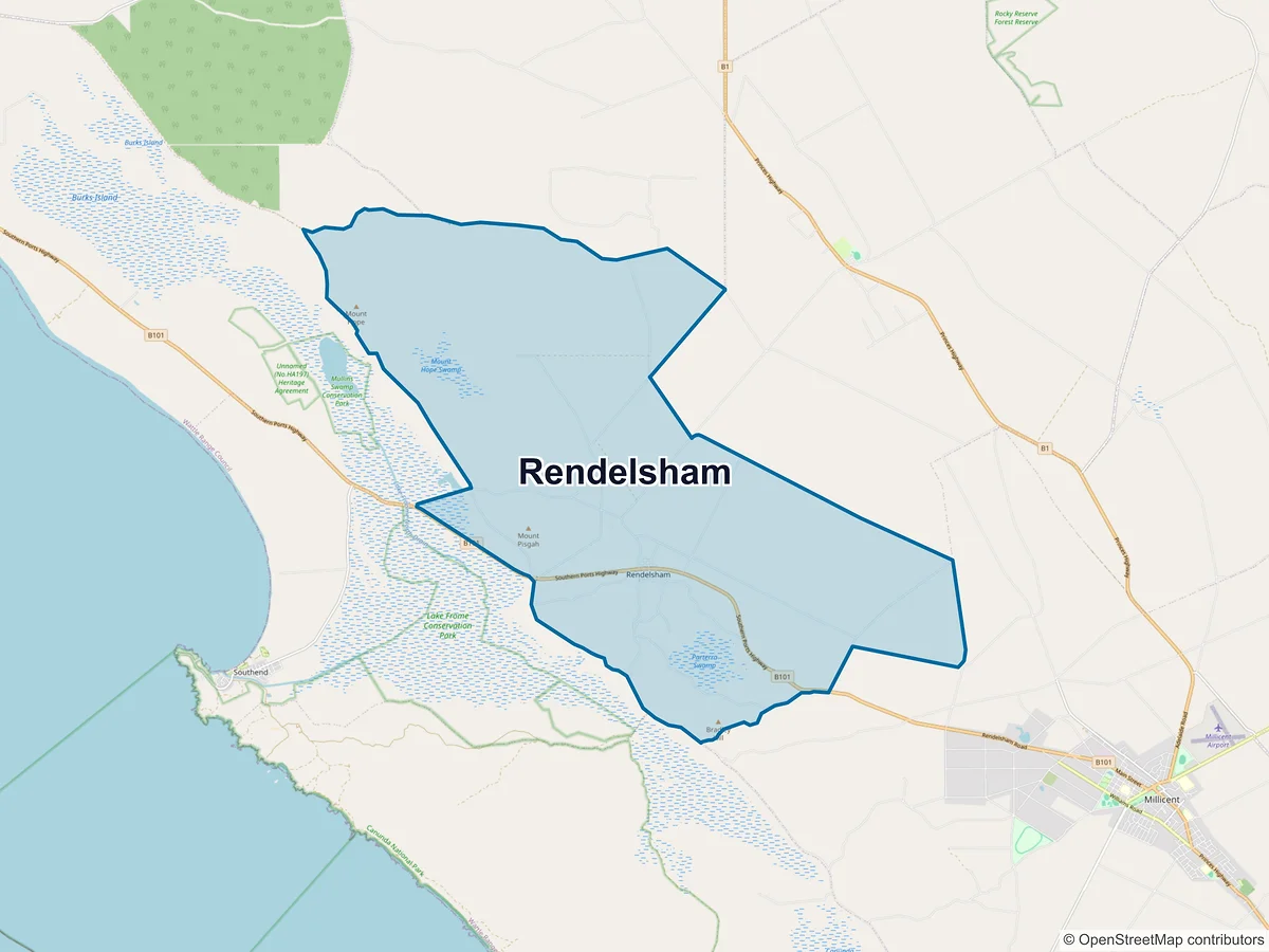 Map of Rendelsham, SA, Australia
