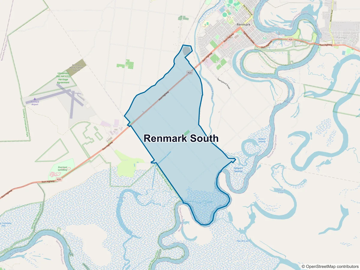 Map of Renmark South, SA, Australia