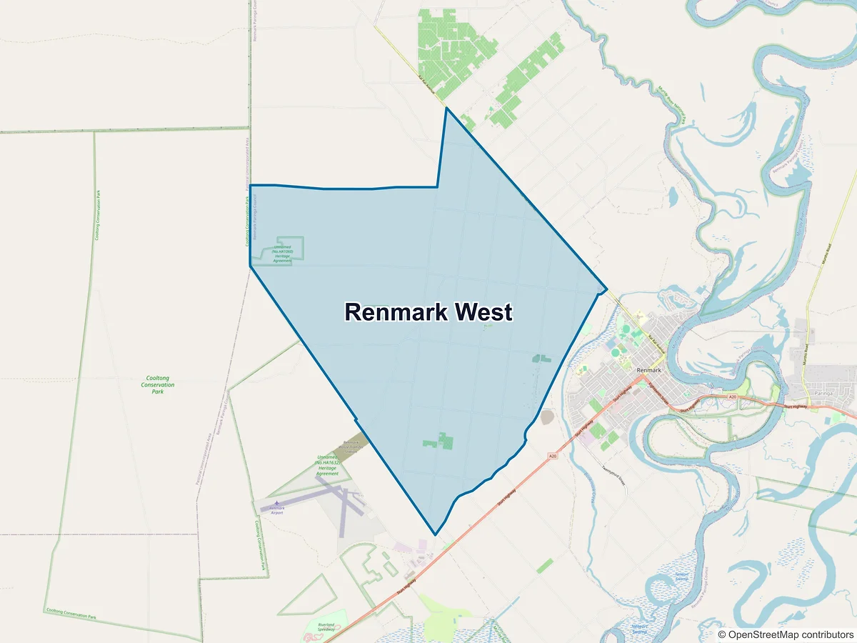 Map of Renmark West, SA, Australia