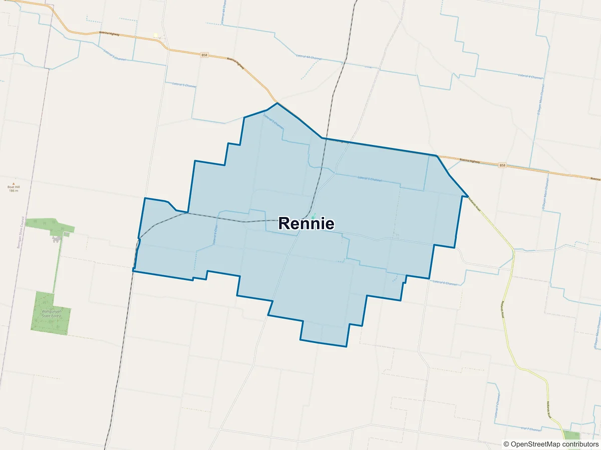 Map of Rennie, NSW, Australia