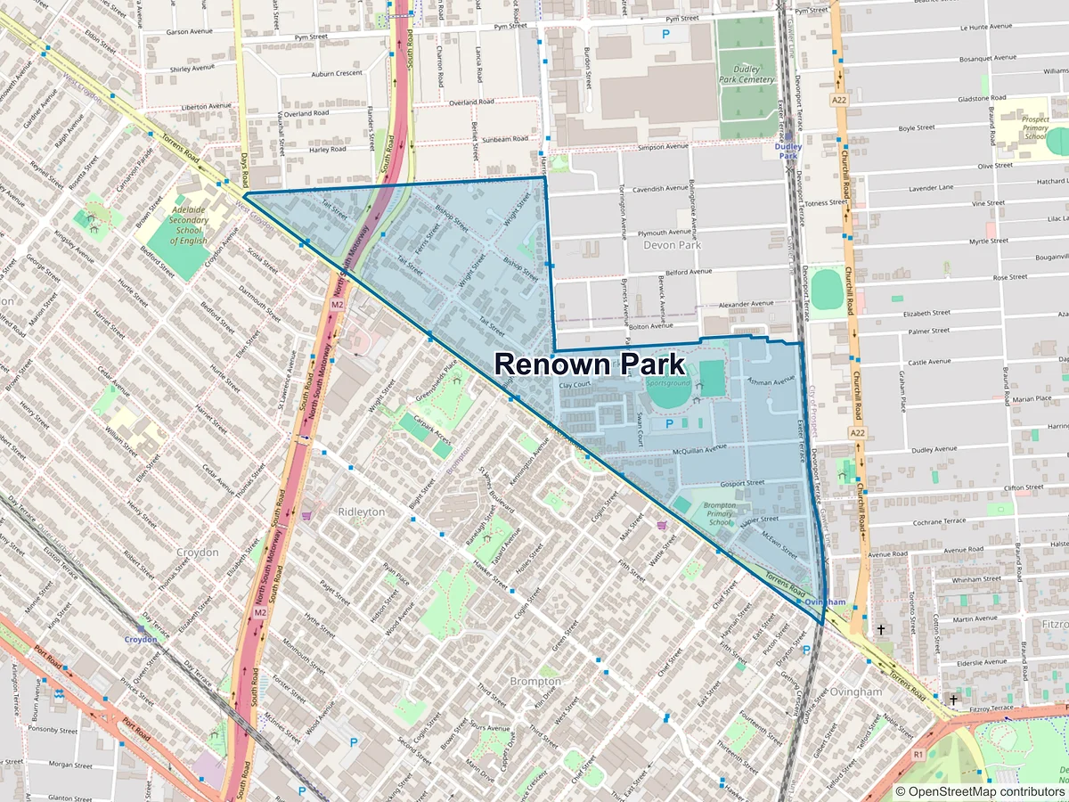 Map of Renown Park, SA, Australia