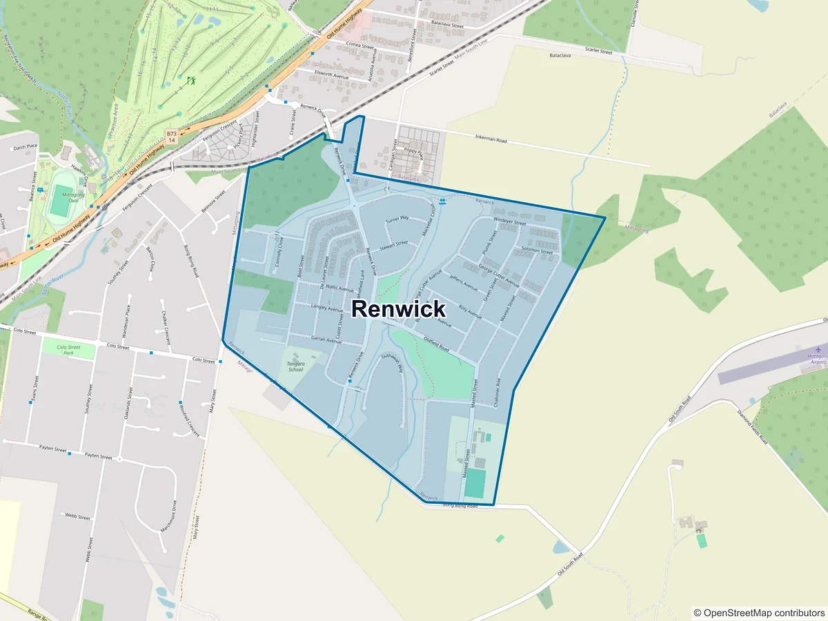 Map of Renwick, NSW, Australia