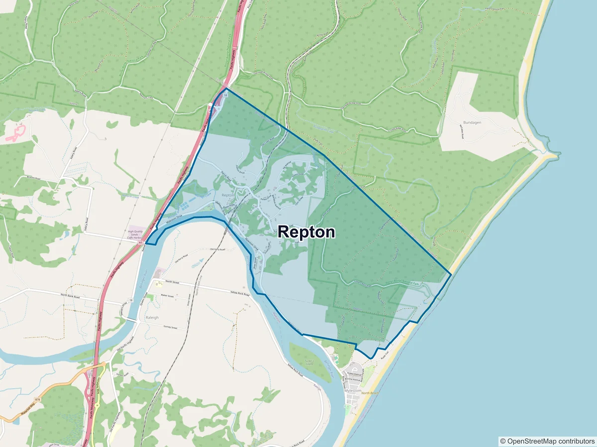 Map of Repton, NSW, Australia