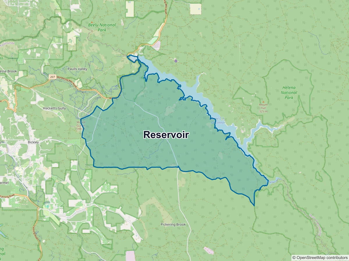 Map of Reservoir, WA, Australia