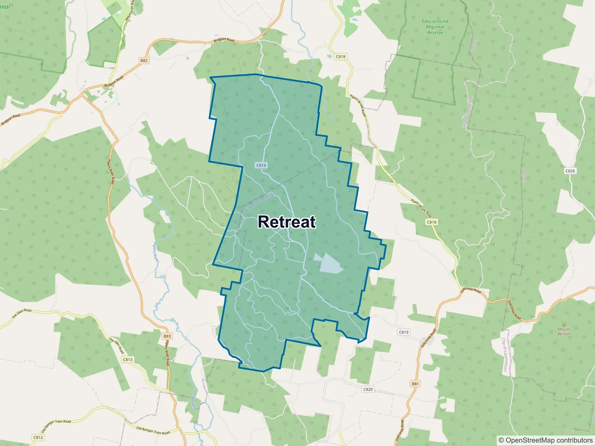 Map of Retreat, TAS, Australia