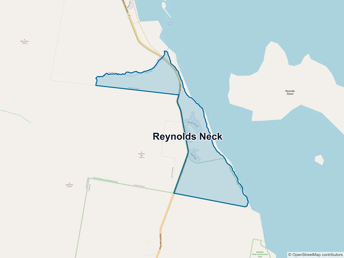 Map of Reynolds Neck, TAS, Australia