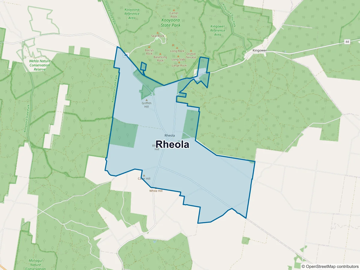 Map of Rheola, VIC, Australia