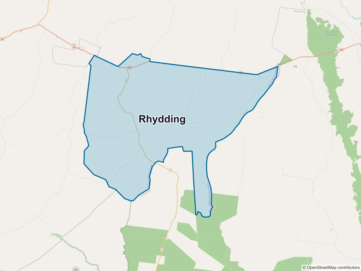 Map of Rhydding, QLD, Australia