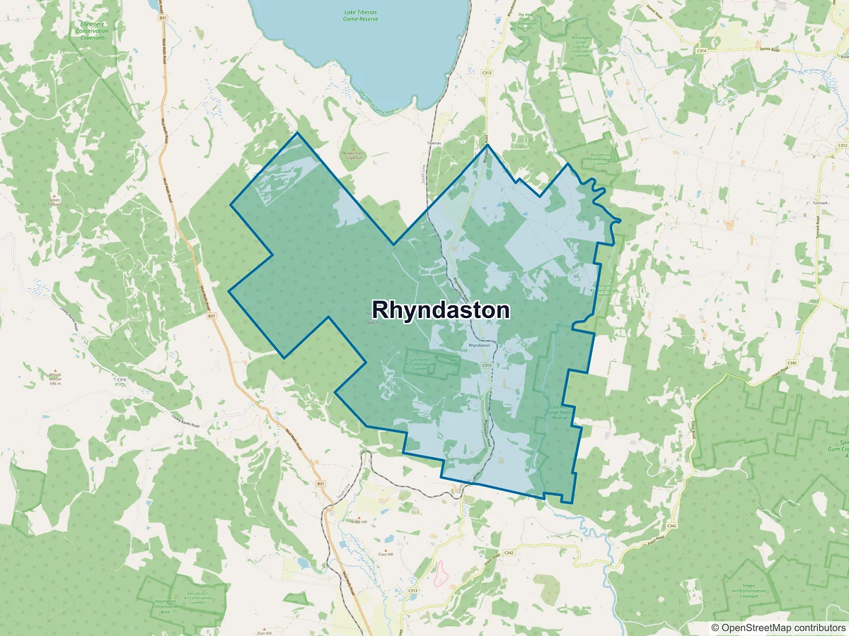 Map of Rhyndaston, TAS, Australia