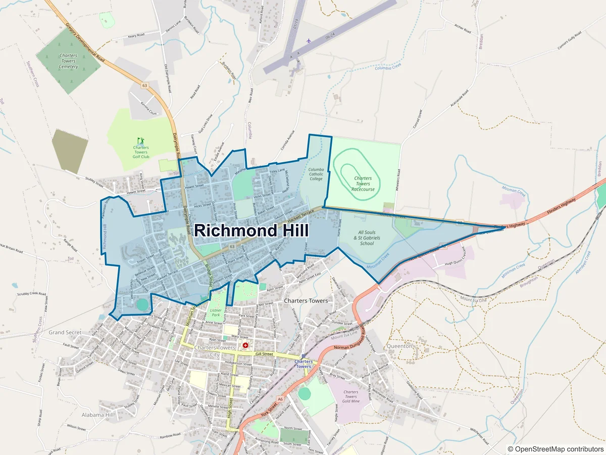 Map of Richmond Hill, QLD, Australia