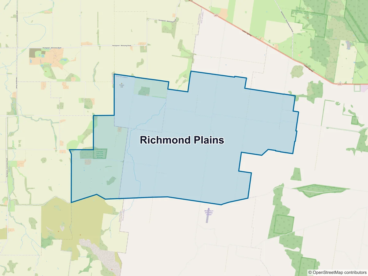 Map of Richmond Plains, VIC, Australia