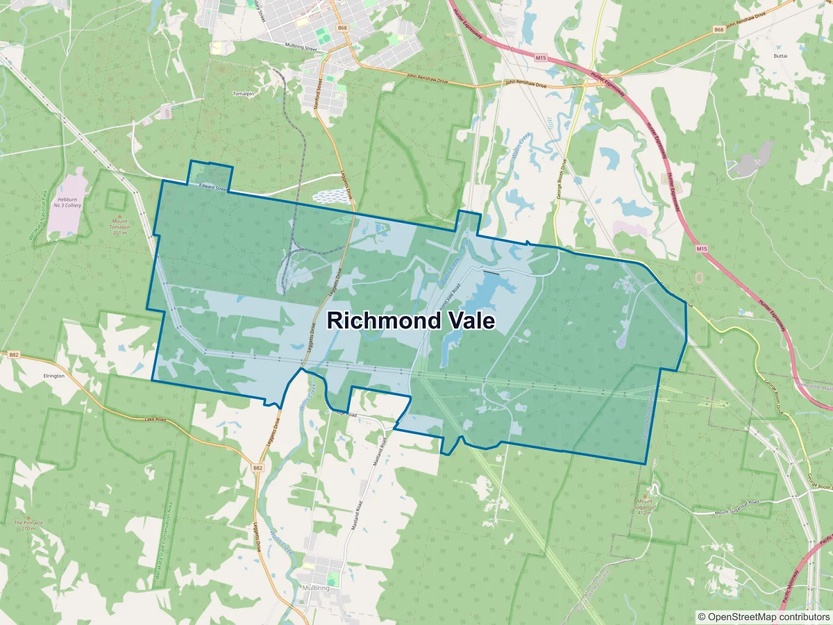 Map of Richmond Vale, NSW, Australia