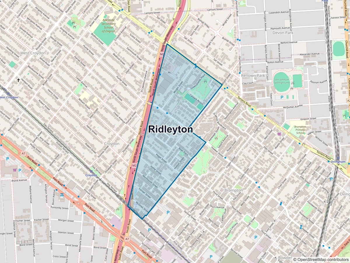 Map of Ridleyton, SA, Australia