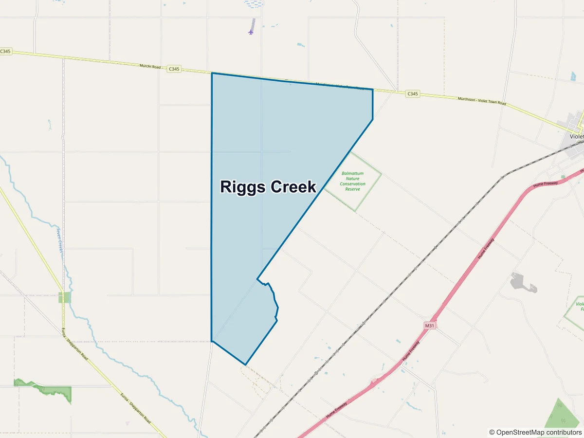 Map of Riggs Creek, VIC, Australia