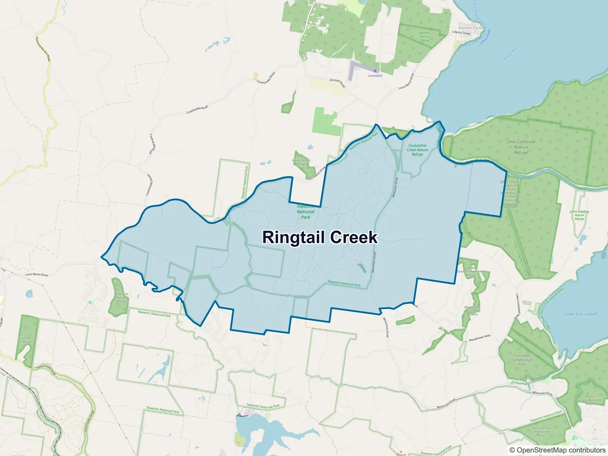 Map of Ringtail Creek, QLD, Australia