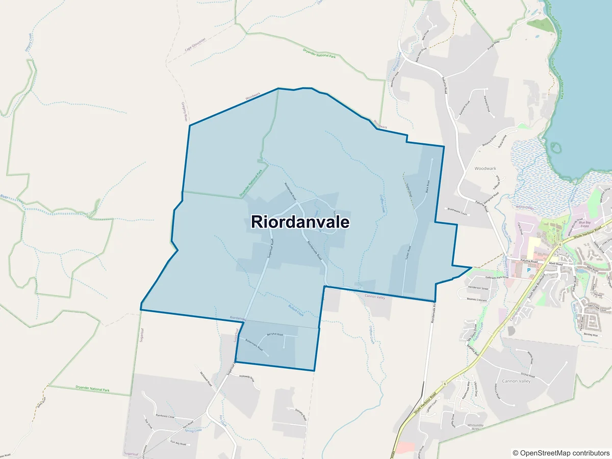 Map of Riordanvale, QLD, Australia