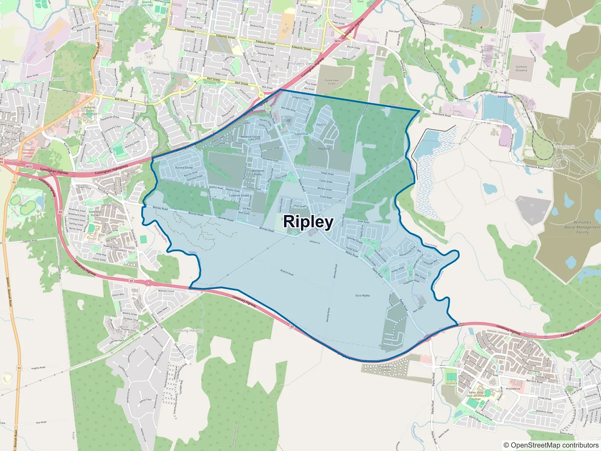 Map of Ripley, QLD, Australia