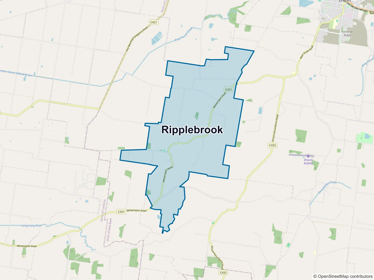 Map of Ripplebrook, VIC, Australia