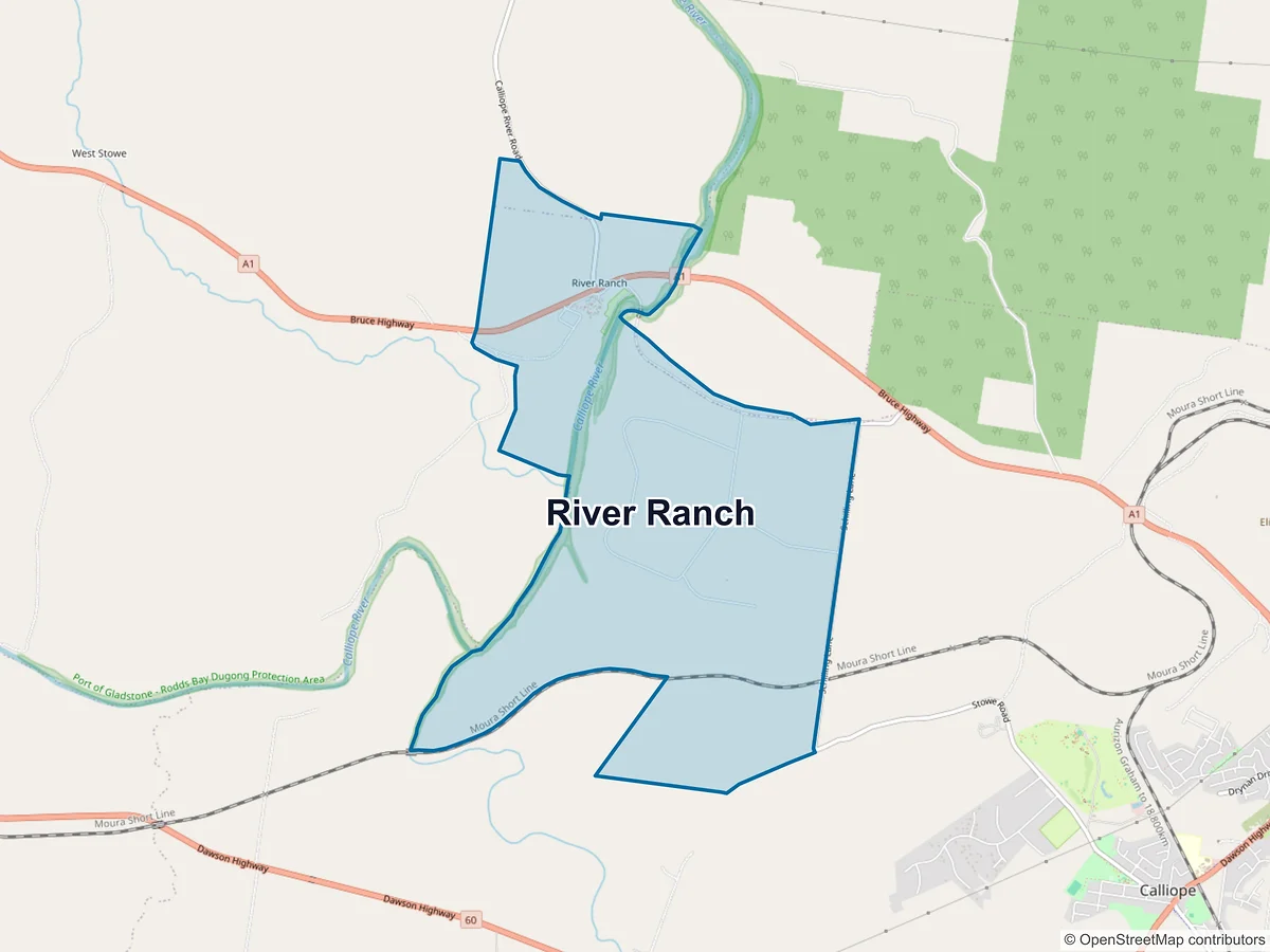 Map of River Ranch, QLD, Australia
