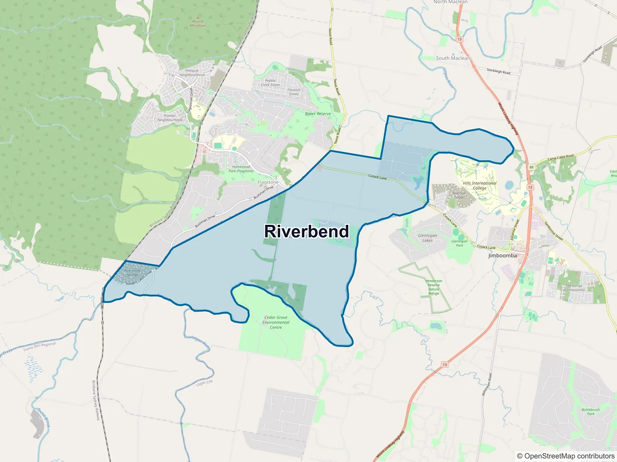 Map of Riverbend, QLD, Australia