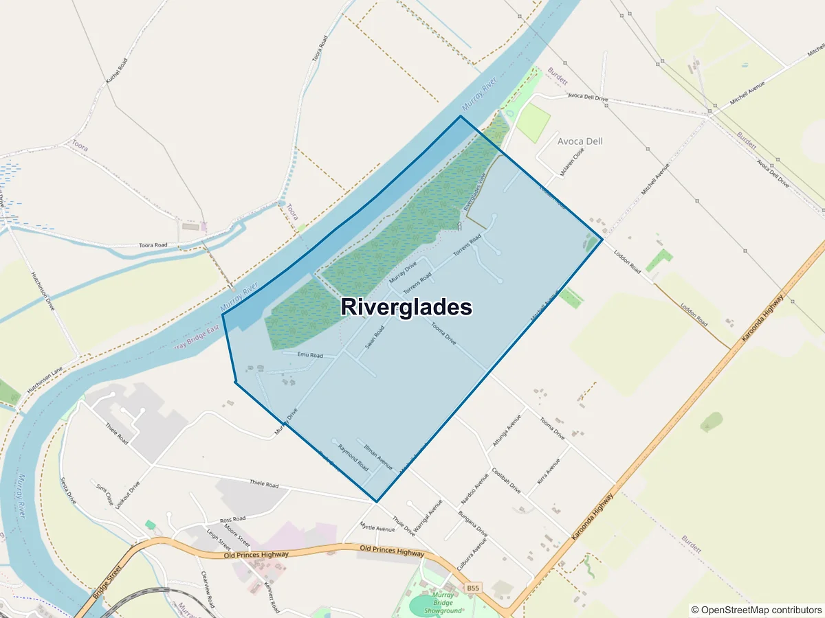 Map of Riverglades, SA, Australia