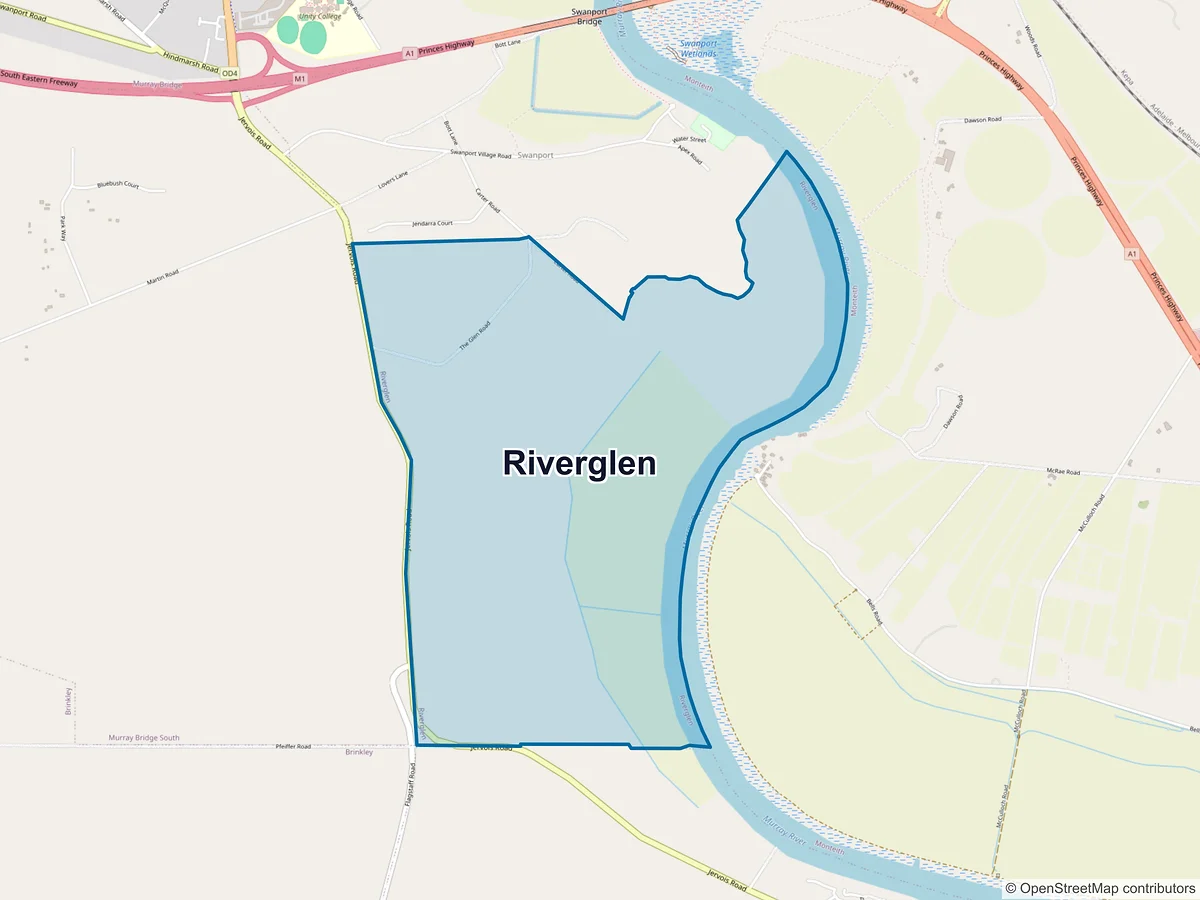 Map of Riverglen, SA, Australia