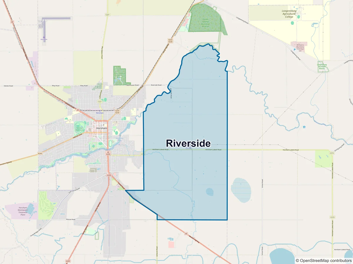 Map of Riverside, VIC, Australia
