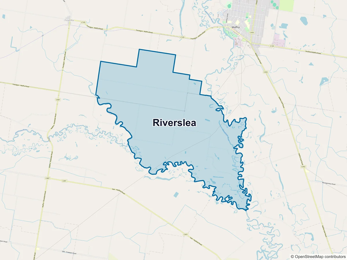 Map of Riverslea, VIC, Australia