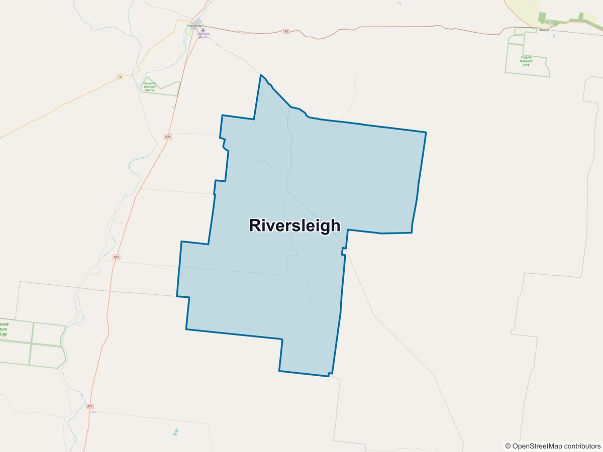 Map of Riversleigh, QLD, Australia