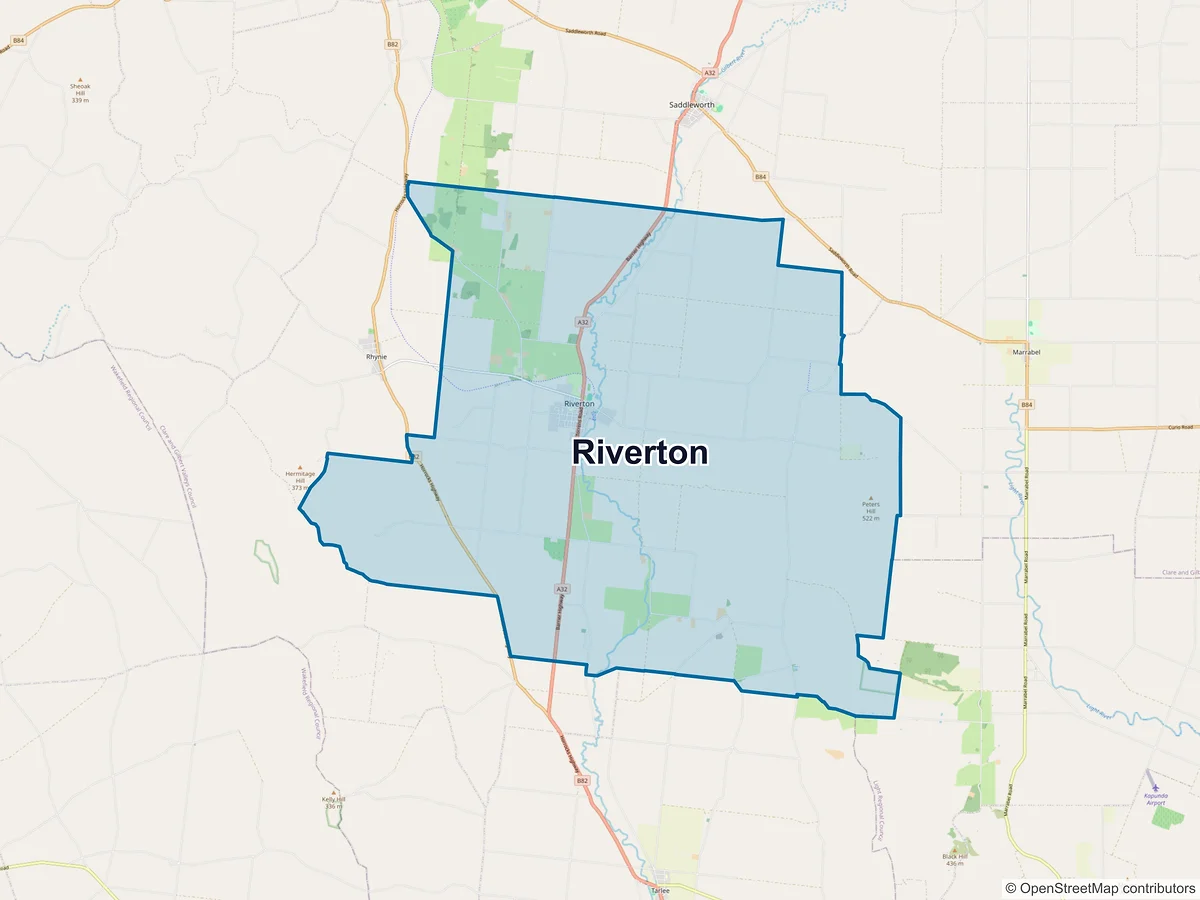 Map of Riverton, SA, Australia