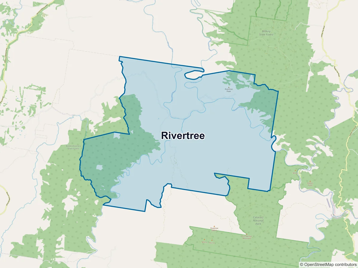 Map of Rivertree, NSW, Australia