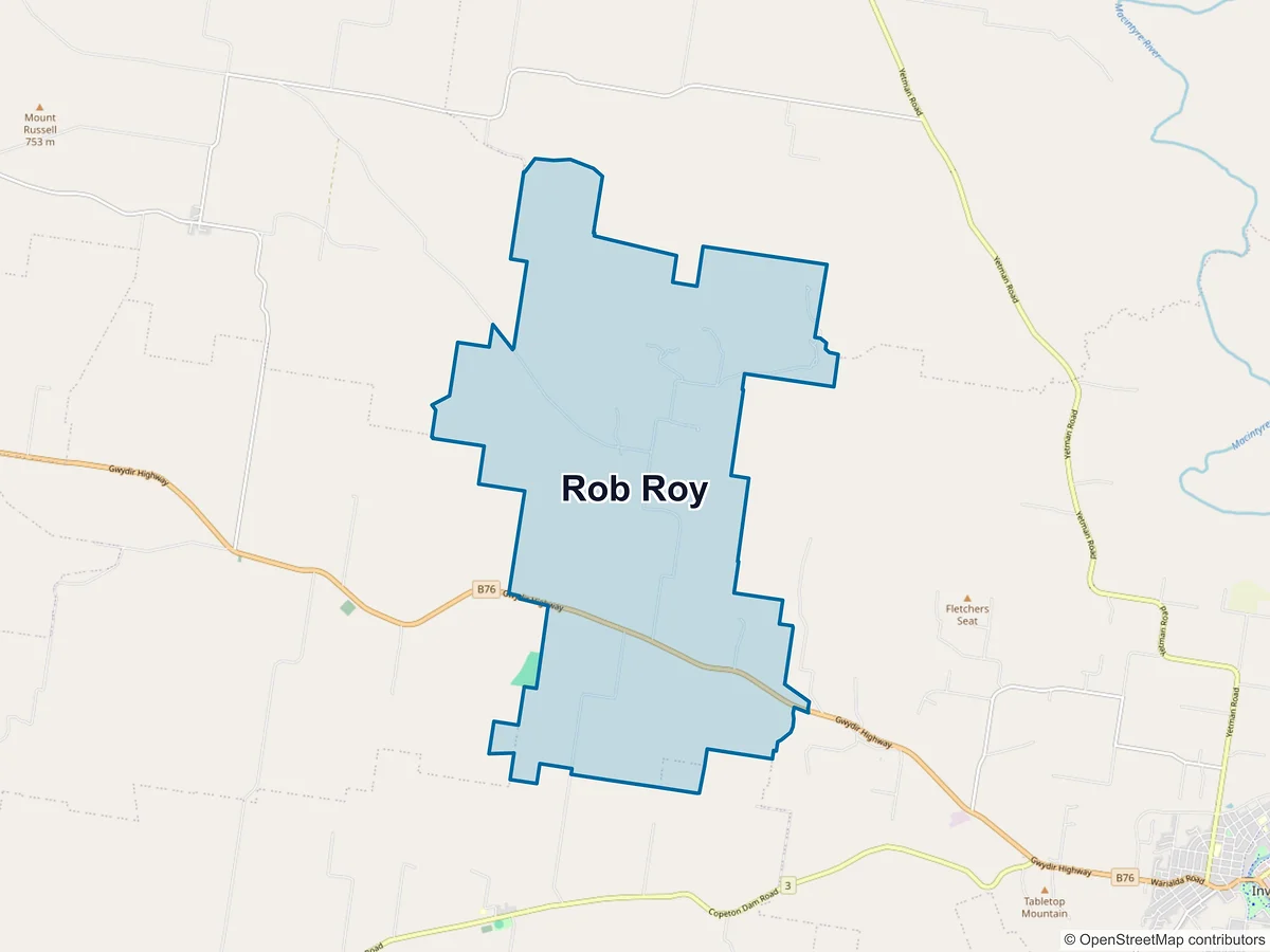 Map of Rob Roy, NSW, Australia