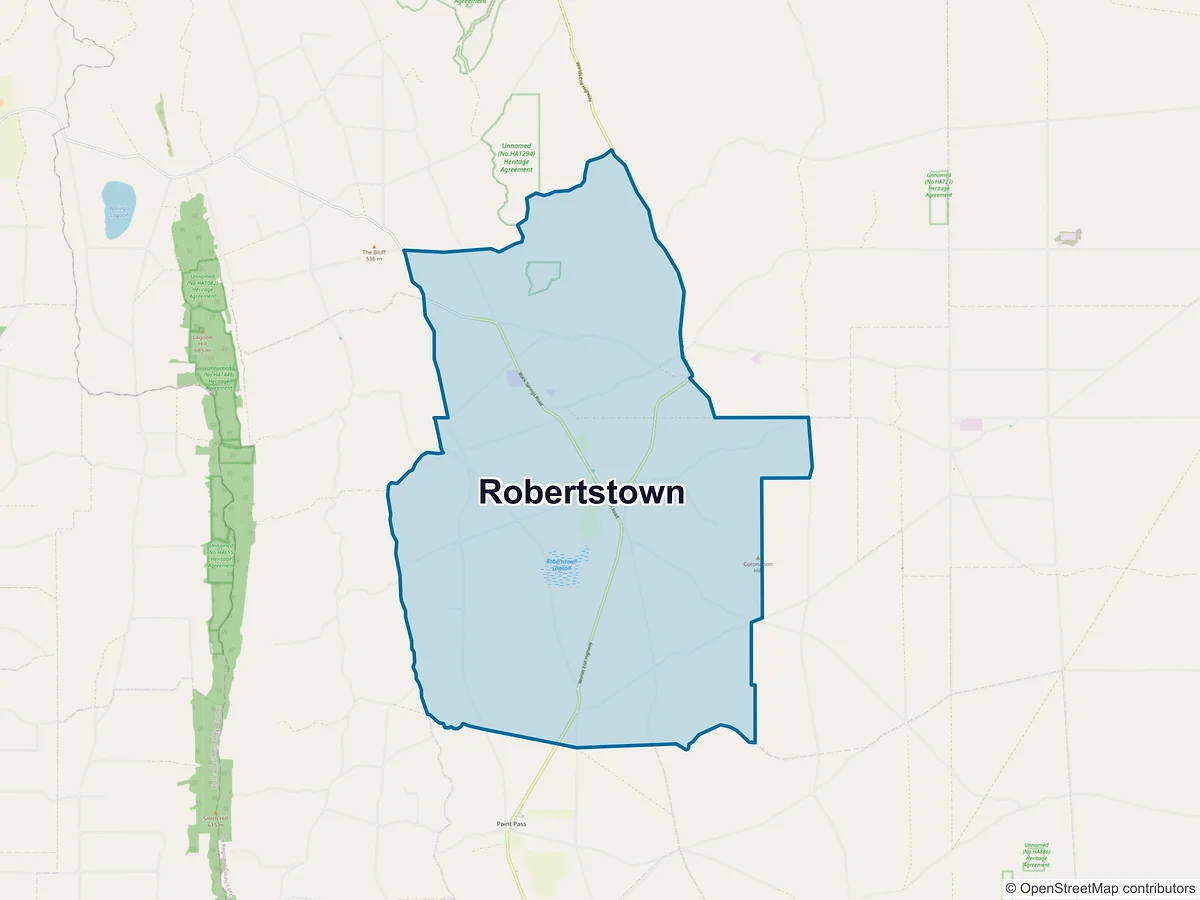 Map of Robertstown, SA, Australia
