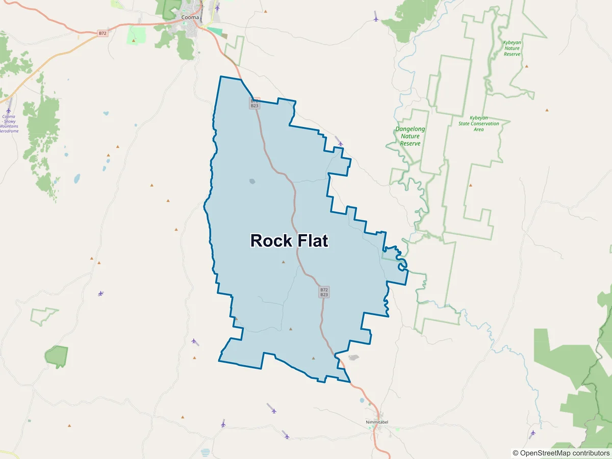 Map of Rock Flat, NSW, Australia