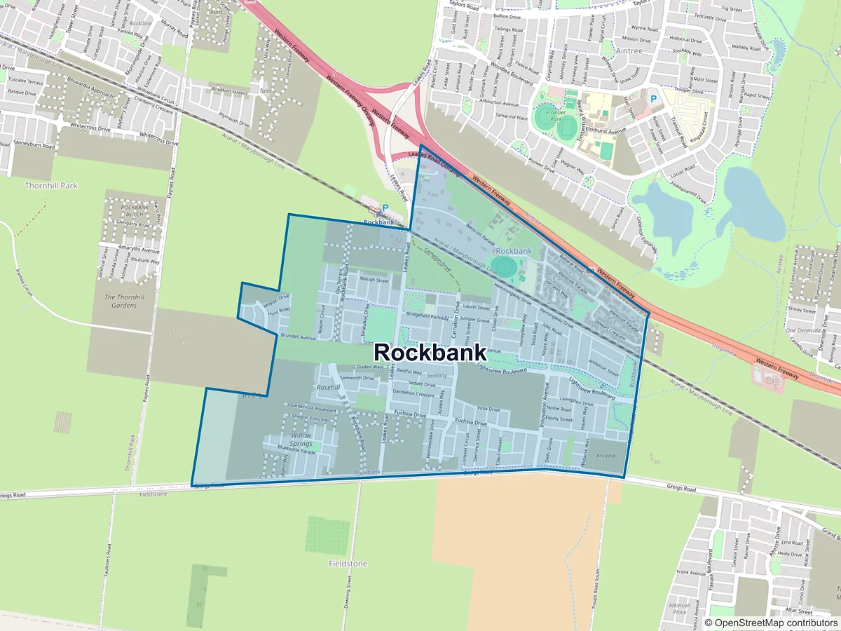 Map of Rockbank, VIC, Australia