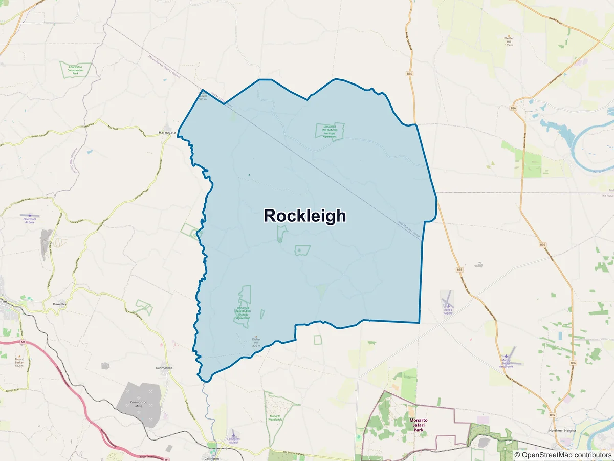 Map of Rockleigh, SA, Australia