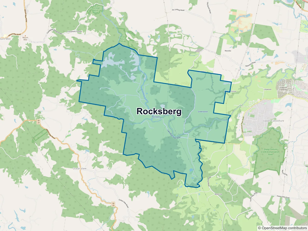 Map of Rocksberg, QLD, Australia