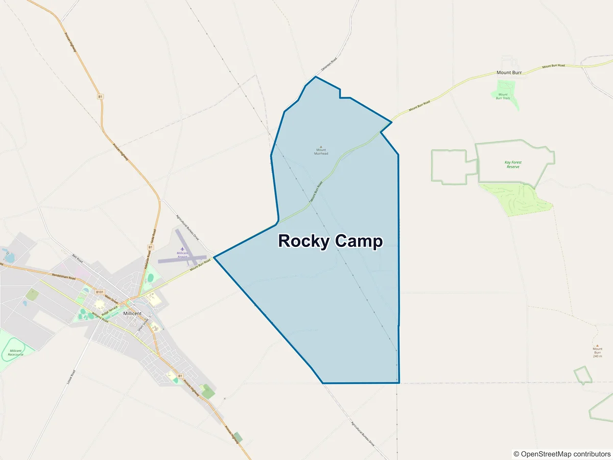 Map of Rocky Camp, SA, Australia